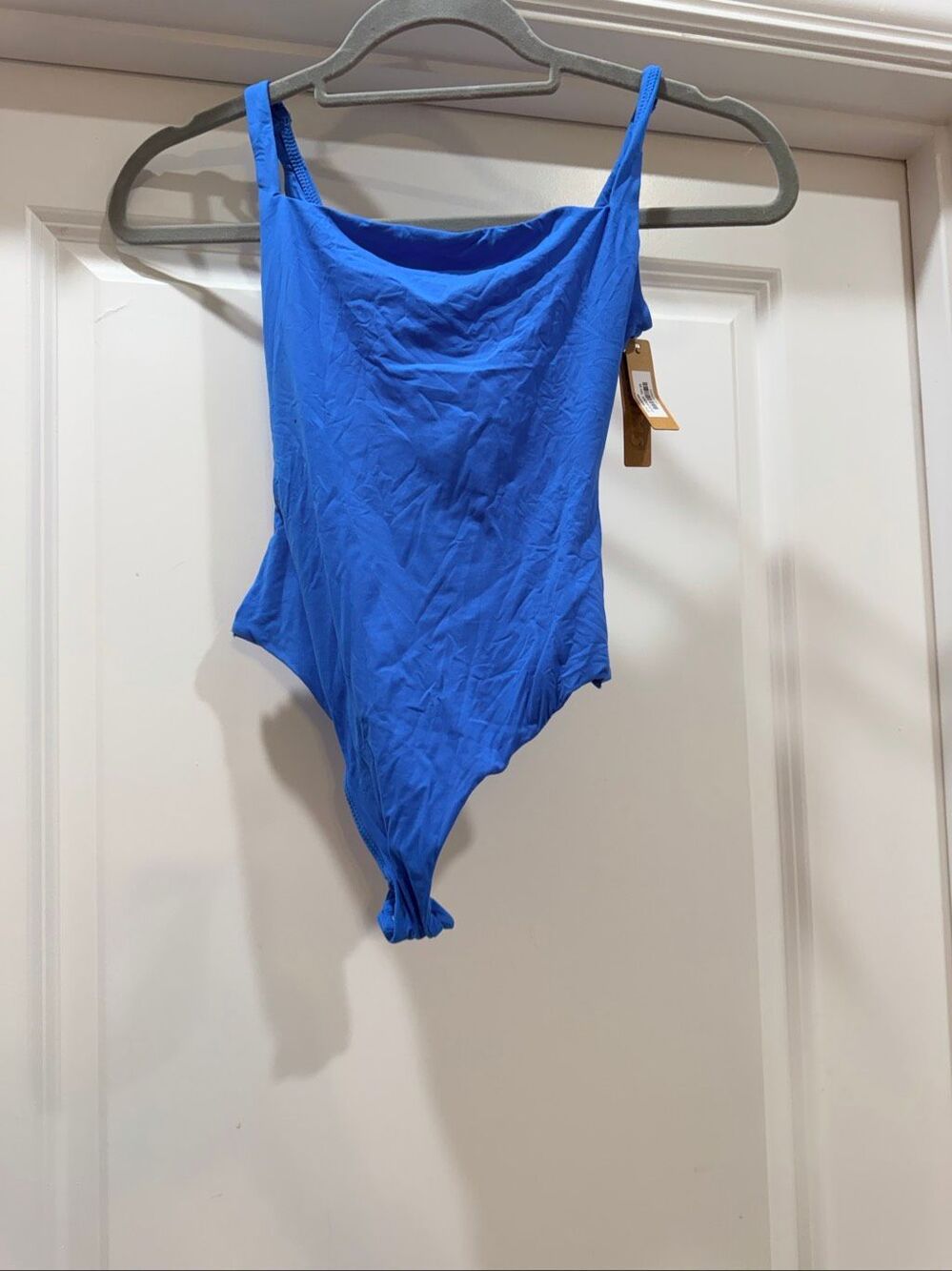 SKIMS Fits Everybody Cami Bodysuit Mykonos Blue Size XS NWT Womens Extra Small
